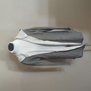 Sun and Shadow hooded, open-front cardigan, size L